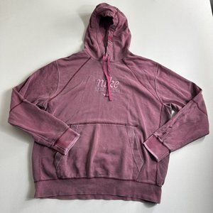 Nike Sportswear Hoodie Pullover Sweater Fleece Swoosh Size Men Large Heavy Thick